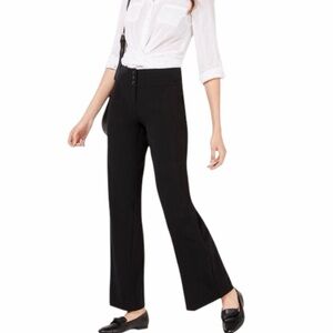 Style & Co Black Mid Rise Wide Leg Pants Size 4L